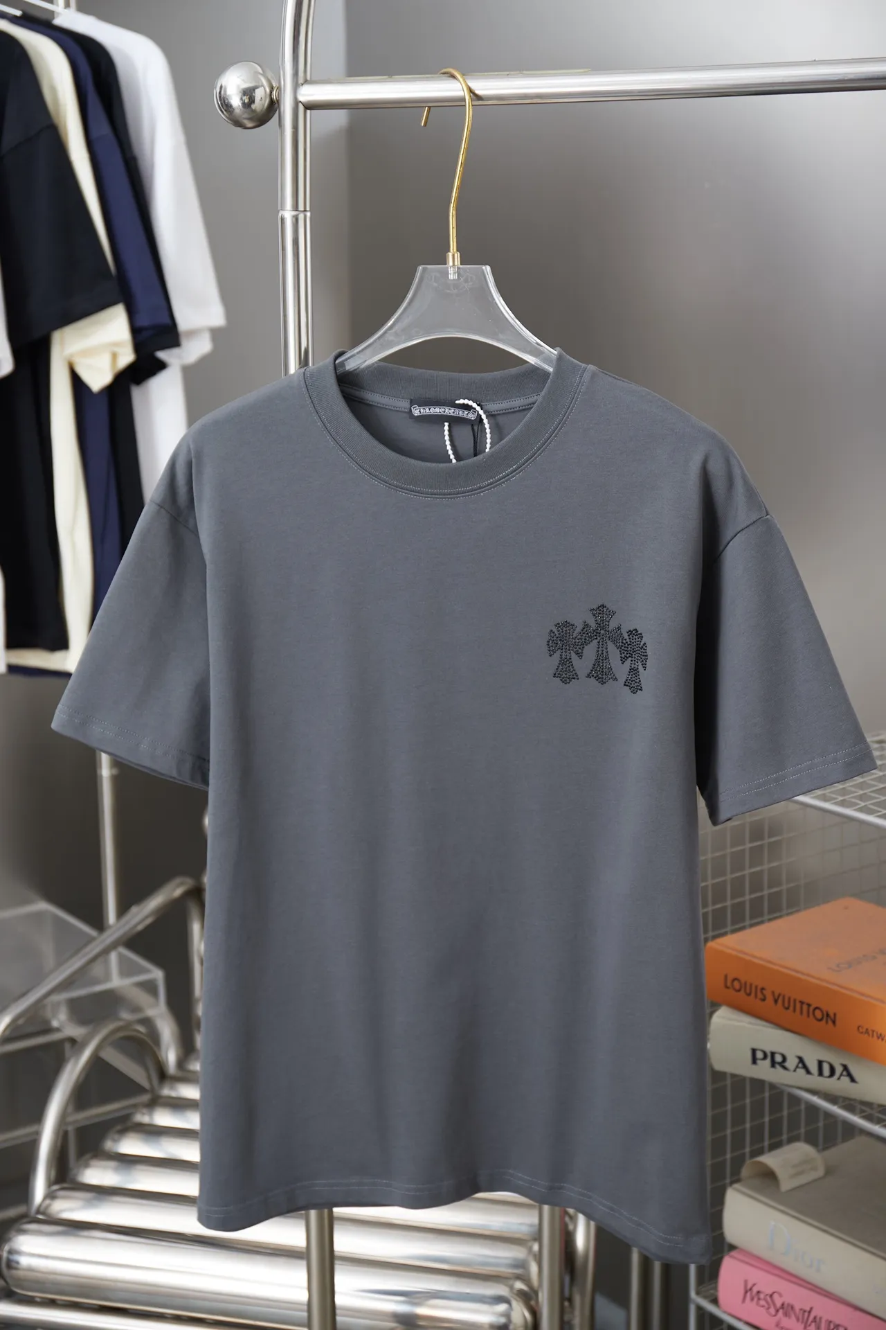 Ch*ome Hearte 26SS New Arrival 100% 32 1X 1 ：Black/White/Gray/Blue Size：S/M/L/XL